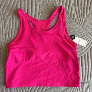 Jockey Hot Pink Racerback Cropped Tank Top